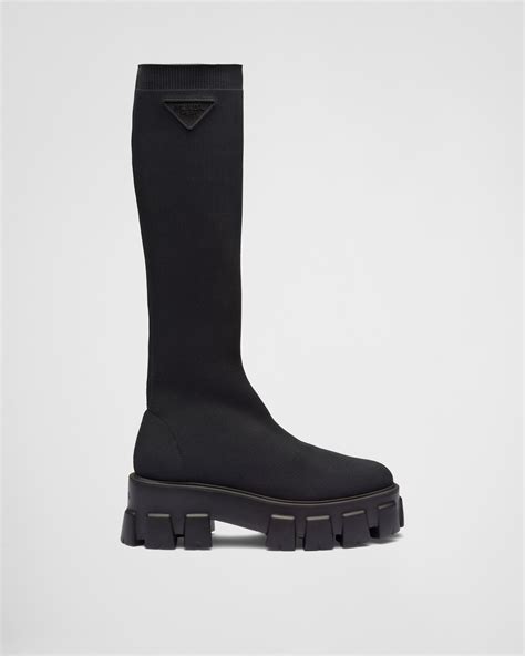 prada knit boots|prada stiefeletten.